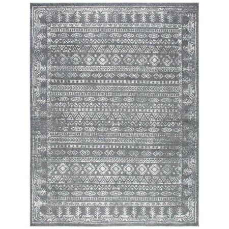 Safavieh 9 x 12 ft. Tulum Contemporary Rectangle Rug, Dark Grey & Ivory TUL271F-9
